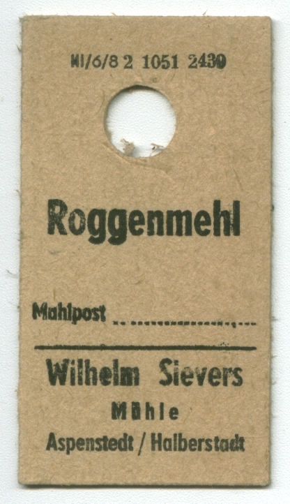 Mehlsackanhänger der Mühle Sievers